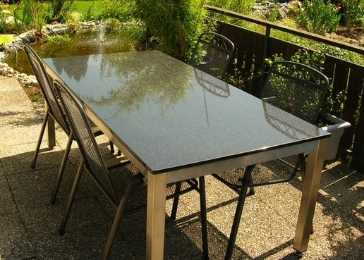 Thomas Ursprung - Gartenstuhl, Bank / Stuhl aus Granit und Edelstahl